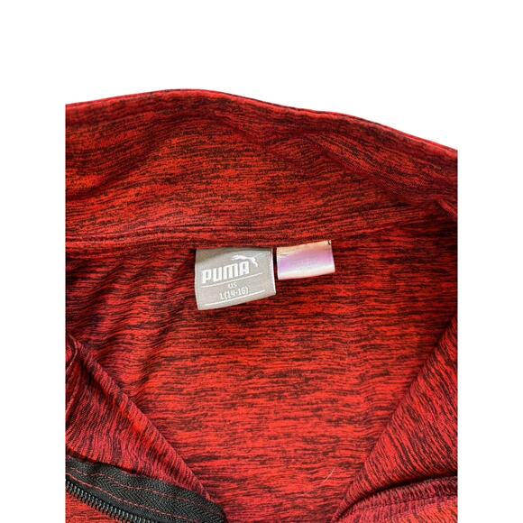 Puma Boys Quarter Zip Long Sleeve Athletic Pullover Size Large 14-16 - Picture 2 of 8